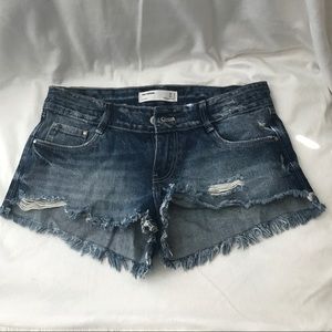 Zara Denim cut off shorts (dark wash)